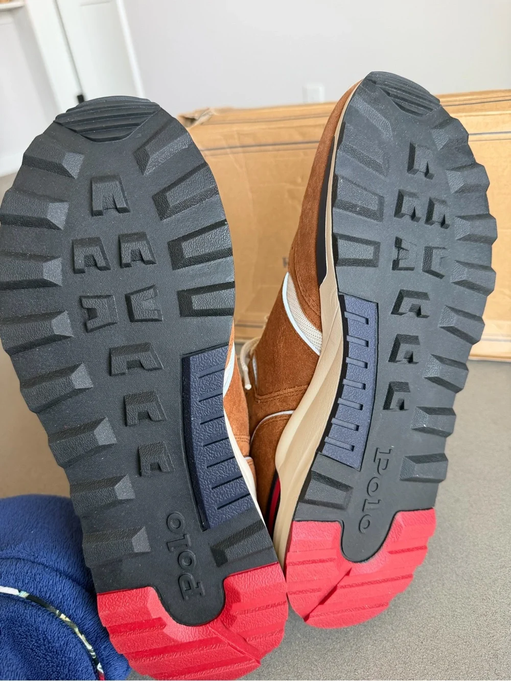 POLO by Ralph Lauren Trackster 200-SK-LTL Teak/Suede/Mesh